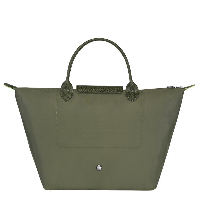 Forest Green Women's Longchamp Le Pliage Green M Handbags | ZGKBR-9817