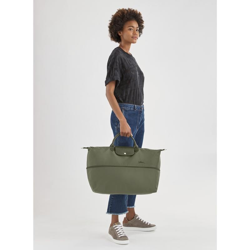 Forest Green Women's Longchamp Le Pliage Green expandable Travel Bags | ERUTK-6149