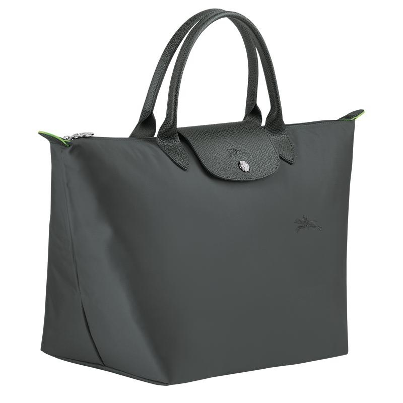 Graphite Grey Women's Longchamp Le Pliage Green M Handbags | BURJX-4831