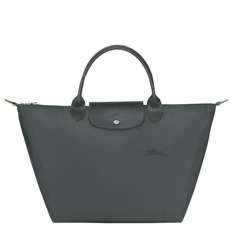 Graphite Grey Women\'s Longchamp Le Pliage Green M Handbags | BURJX-4831