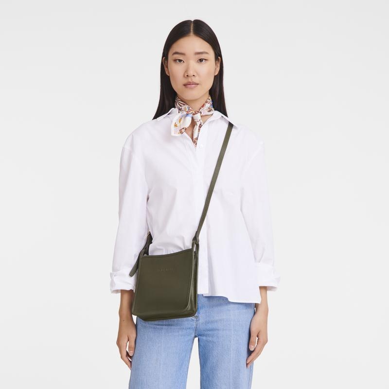 Khaki Women's Longchamp Le Foulonné S Crossbody Bags | WPZFK-9823