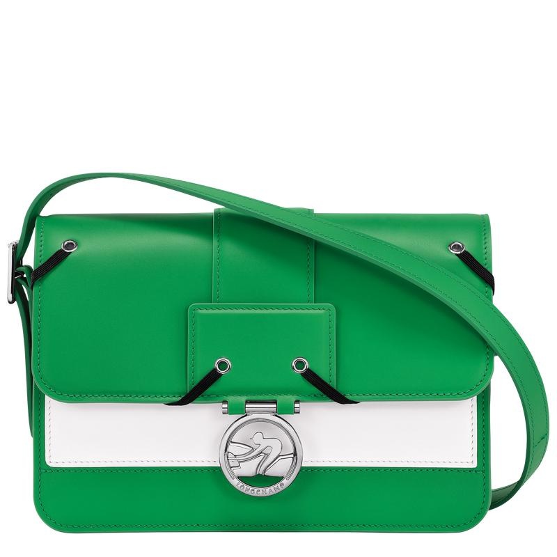 Lawn Green Women\'s Longchamp Box-Trot M Crossbody Bags | HWRSU-6439