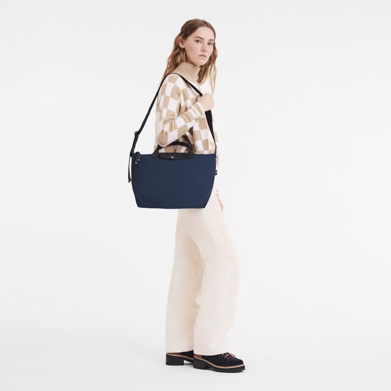 Navy Women's Longchamp Le Pliage Energy L Handbags | PFNJY-8321