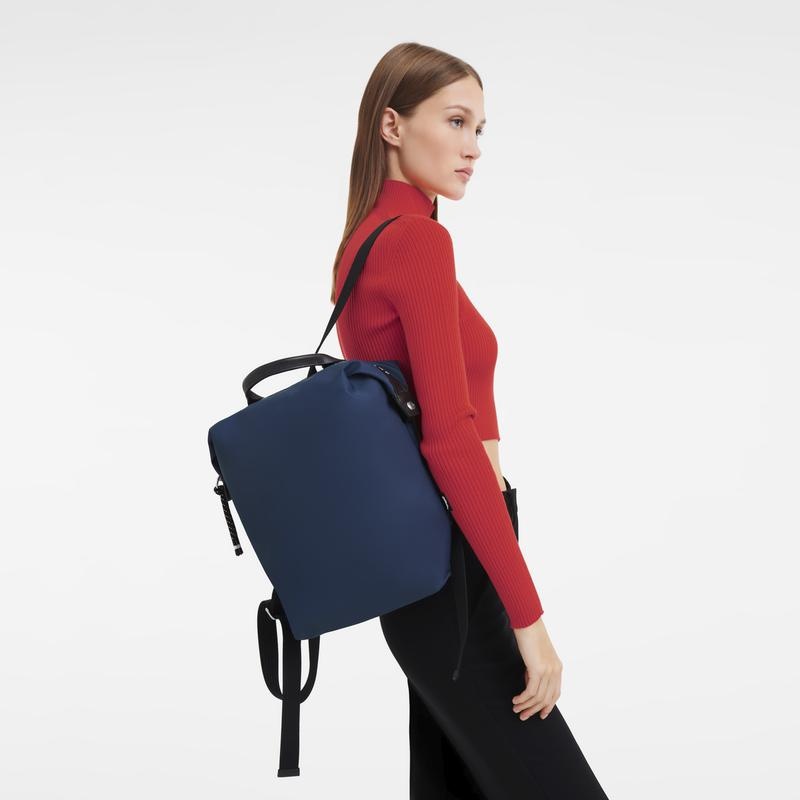 Navy Women's Longchamp Le Pliage Energy L Backpacks | IPDXL-6032