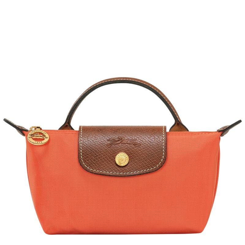 Orange Women\'s Longchamp Le Pliage Original with handle Pouches | NIWQT-1029