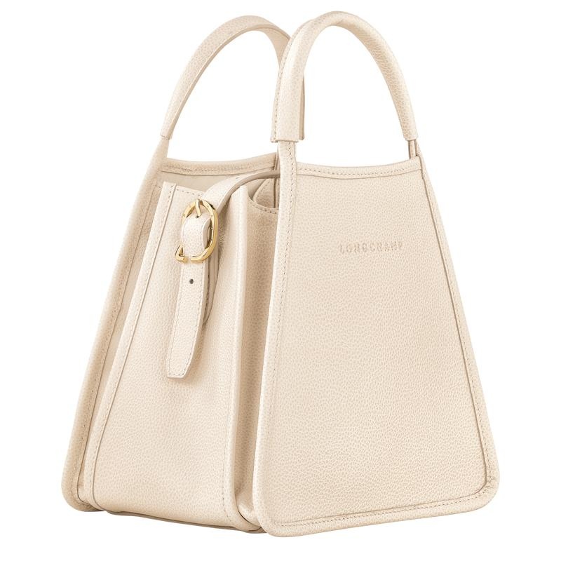 Paper White Women's Longchamp Le Foulonné S Handbags | IGBRO-3147