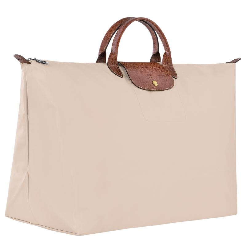 Paper White Women's Longchamp Le Pliage Original M Travel Bags | KLEPG-8274