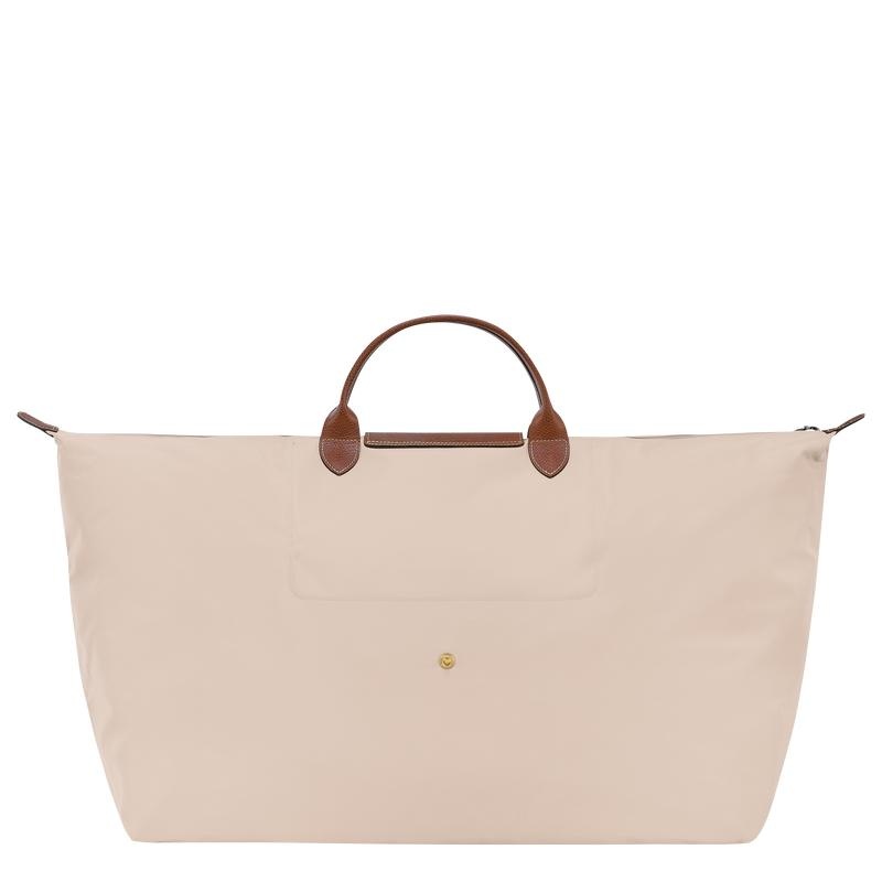 Paper White Women's Longchamp Le Pliage Original M Travel Bags | KLEPG-8274