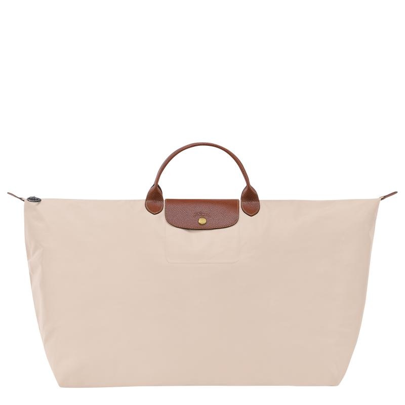 Paper White Women\'s Longchamp Le Pliage Original M Travel Bags | KLEPG-8274