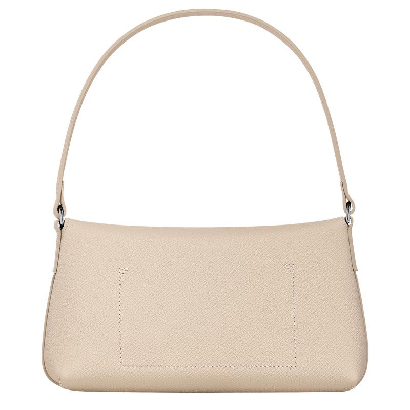 Paper White Women's Longchamp Roseau S Hobo Bags | VIECM-0214