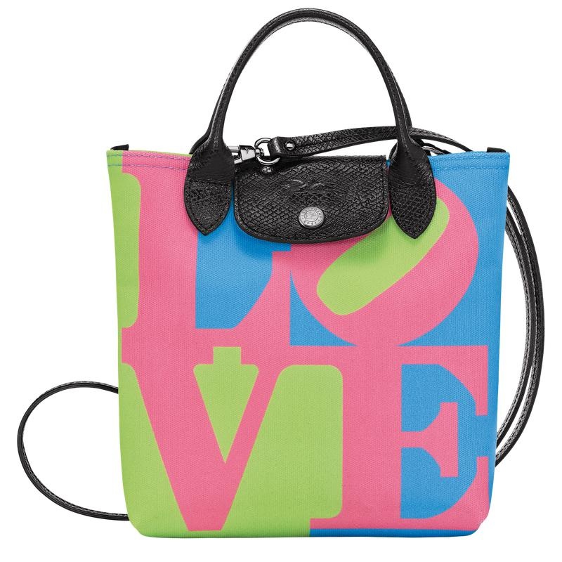 Pink Women\'s Longchamp x Robert Indiana XS Crossbody Bags | WQZEF-3560