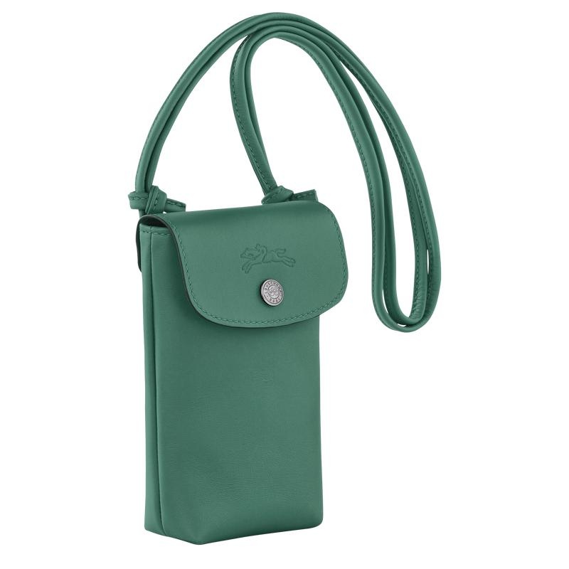 Sage Green Men's Longchamp Le Pliage Xtra with leather lace Phone Case | CZQWY-5102