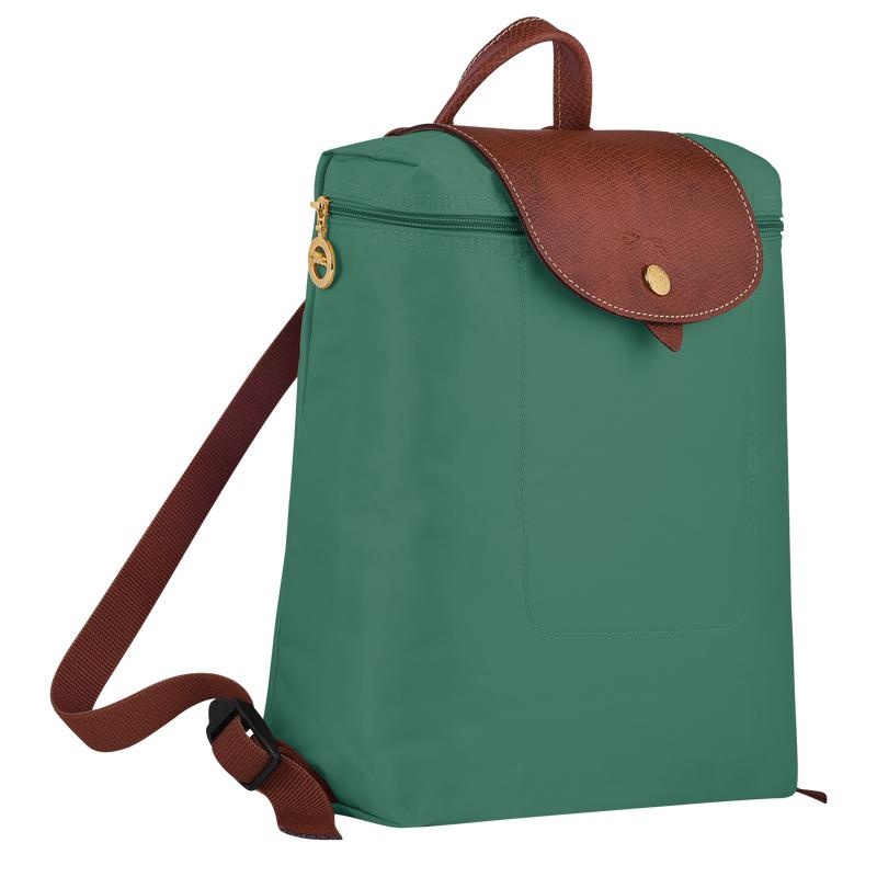 Sage Green Women's Longchamp Le Pliage Original M Backpacks | XYECJ-7986