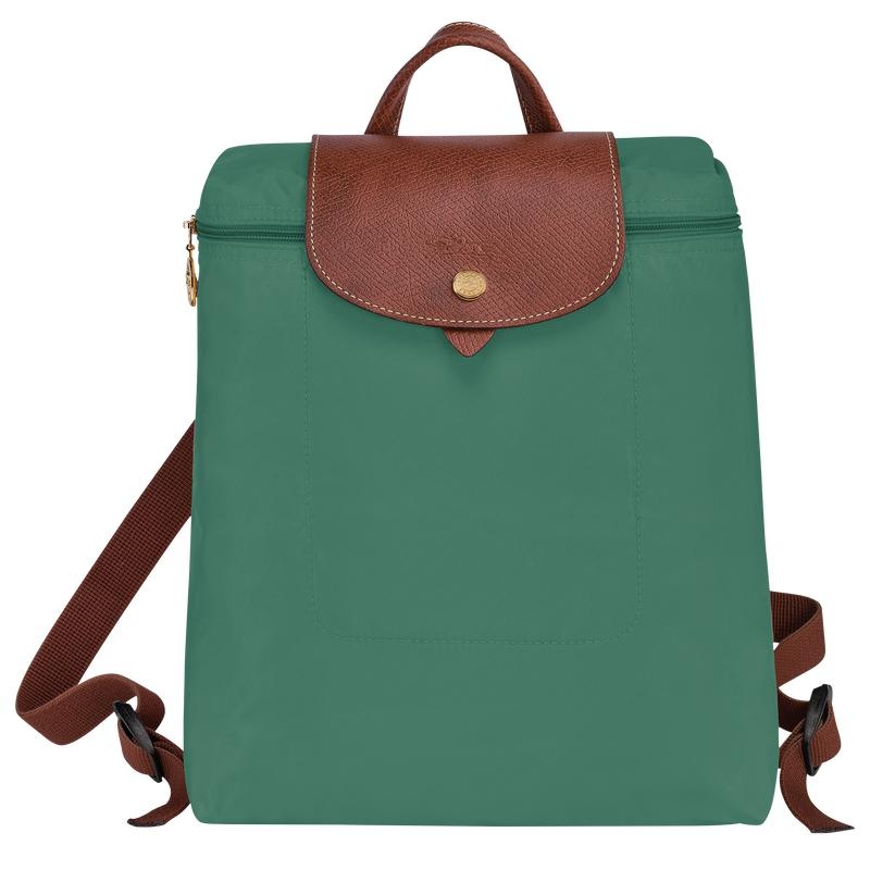 Sage Green Women\'s Longchamp Le Pliage Original M Backpacks | XYECJ-7986