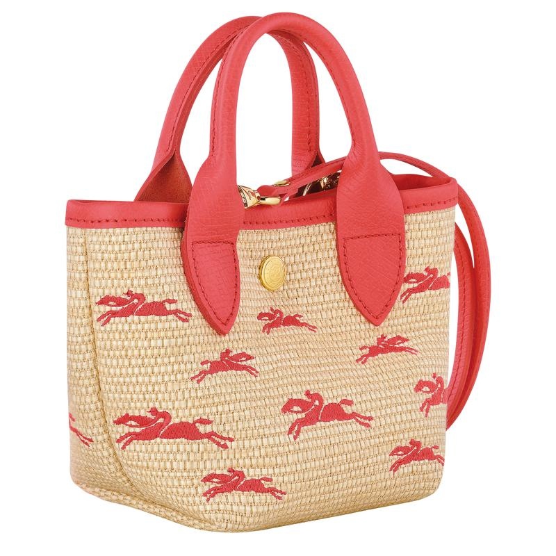 Strawberry Red Women's Longchamp Le Panier Pliage XS Basket Bag | IDUQT-1458