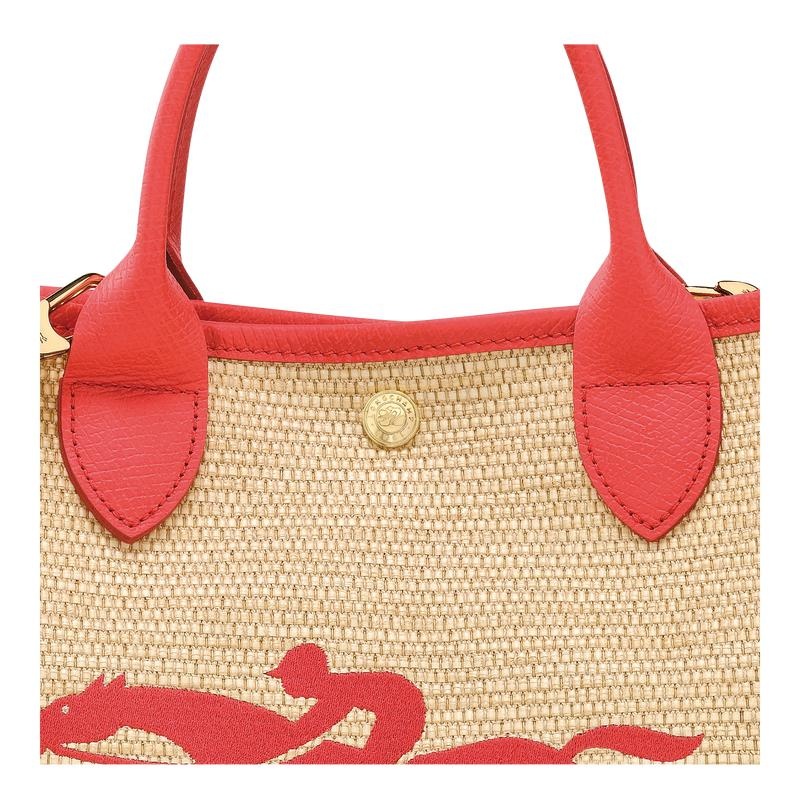 Strawberry Red Women's Longchamp Le Panier Pliage S Basket Bag | CYQPL-5421