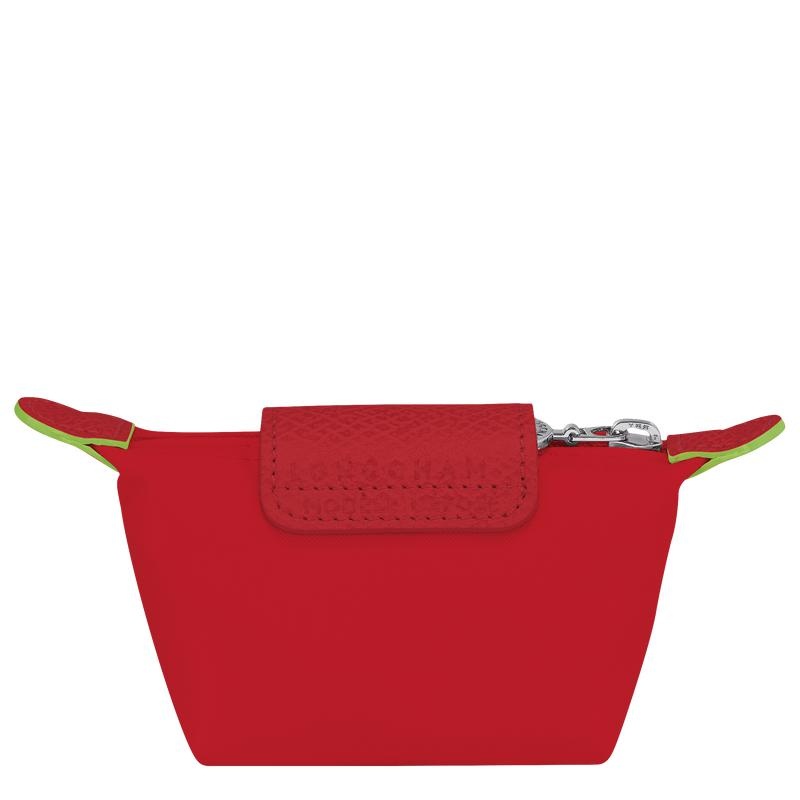 Tomato Red Men's Longchamp Le Pliage Green Coin Purses | HLWDN-8706