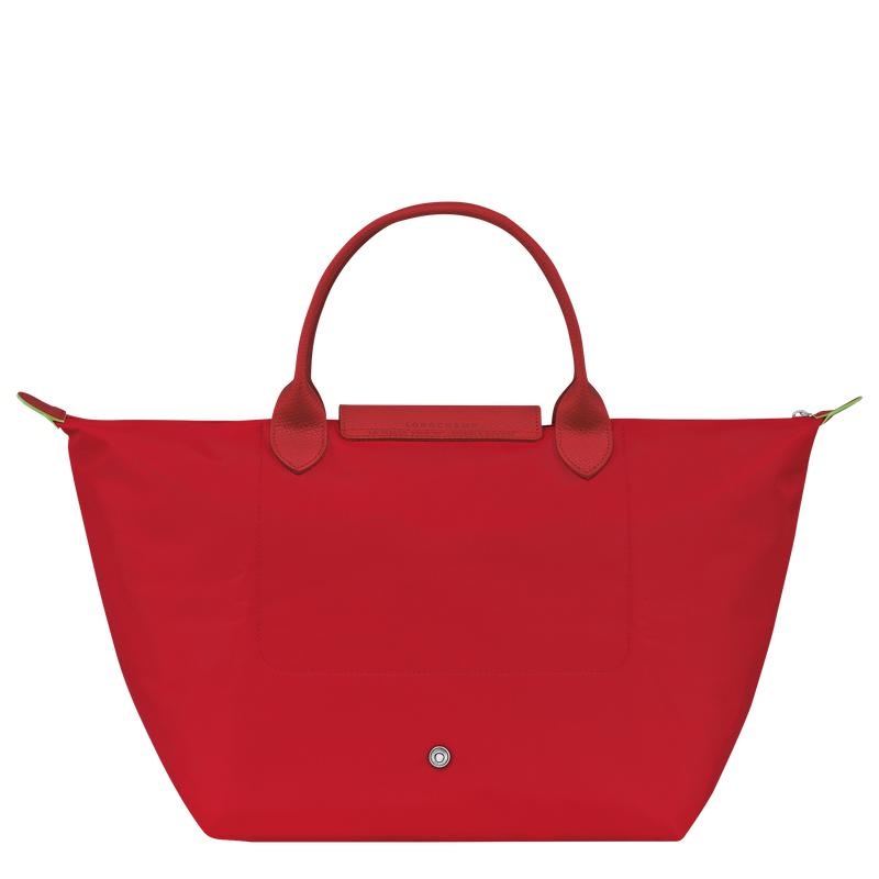 Tomato Red Women's Longchamp Le Pliage Green M Handbags | WEMFX-9451