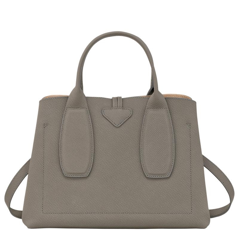 Turtledove Grey Women's Longchamp Roseau M Handbags | OFEDB-8524