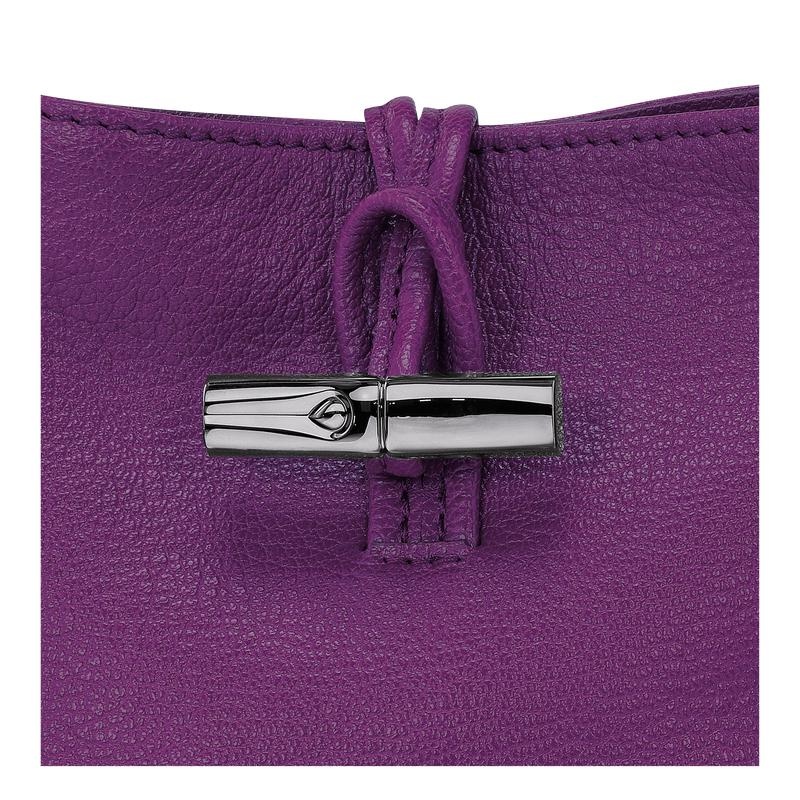 Violet Purple Women's Longchamp Roseau XS Crossbody Bags | RIMKQ-2951