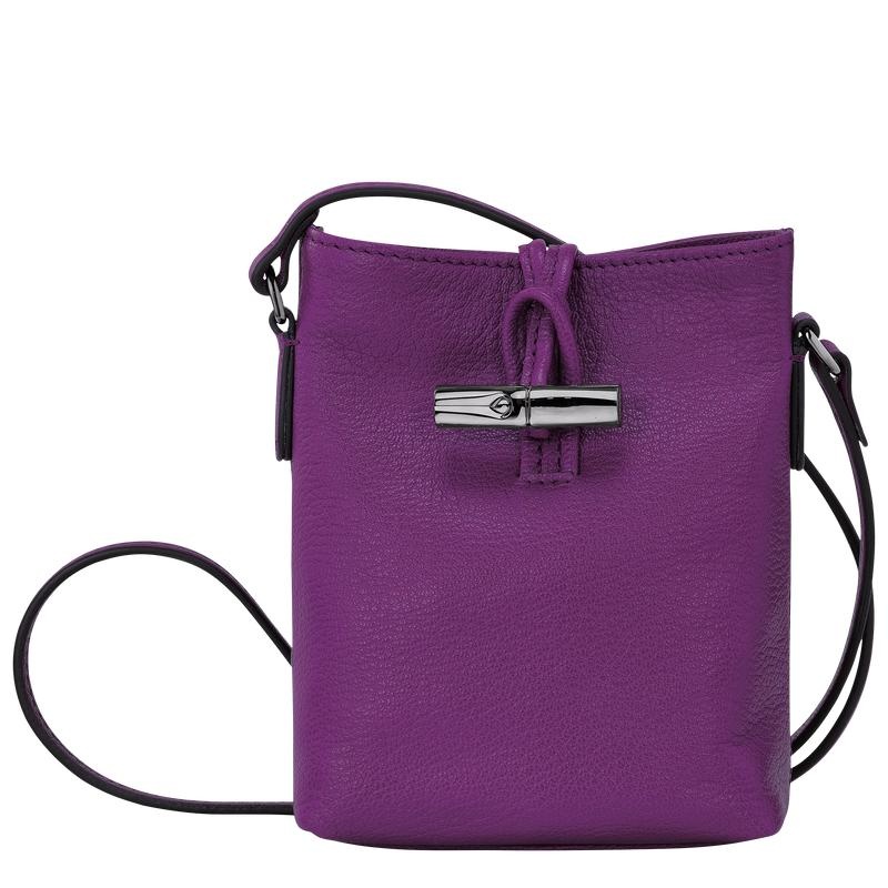 Violet Purple Women\'s Longchamp Roseau XS Crossbody Bags | RIMKQ-2951