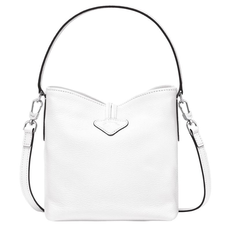 White Women's Longchamp Roseau XS Bucket Bag | HLUYP-0617