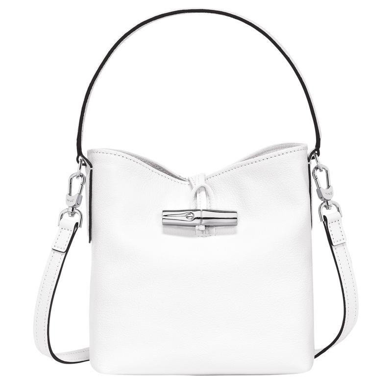 White Women\'s Longchamp Roseau XS Bucket Bag | HLUYP-0617